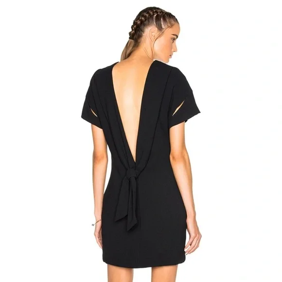 IRO Hilda Cut Out Shift Open Back Dress Black - Picture 3 of 12